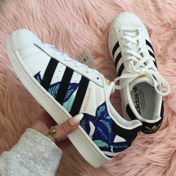 adidas superstar floral shoes